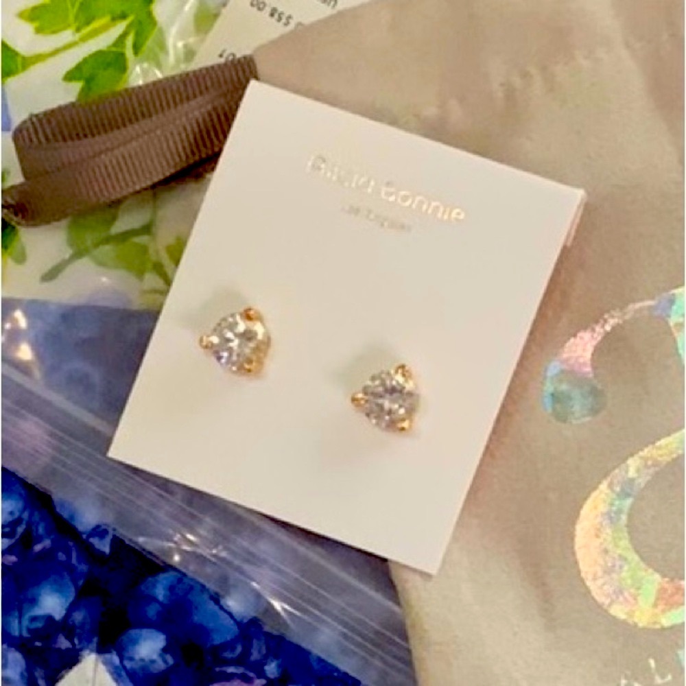 ❣️ Alicia Bonnie Flower Fairy/ Earrings gold-clear.